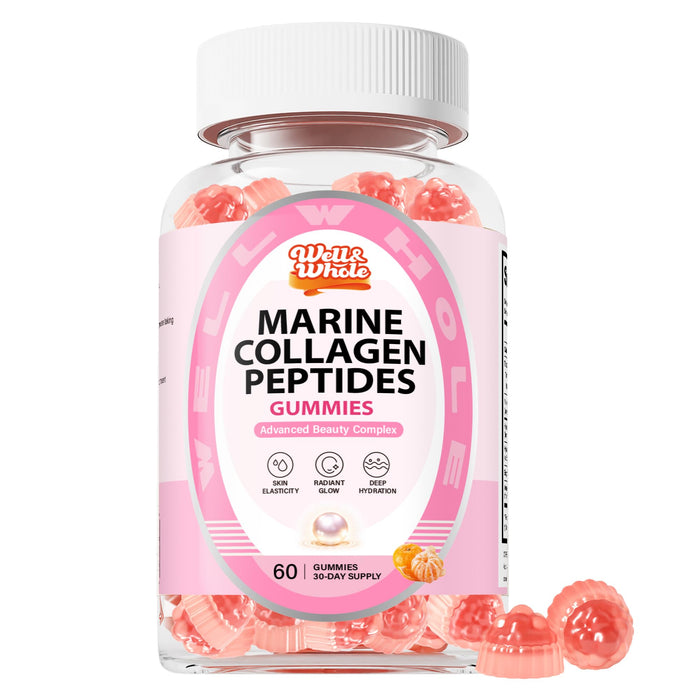 Marine Collagen Peptides Gummies, Ergothioneine, Astaxanthin, 60 Ct