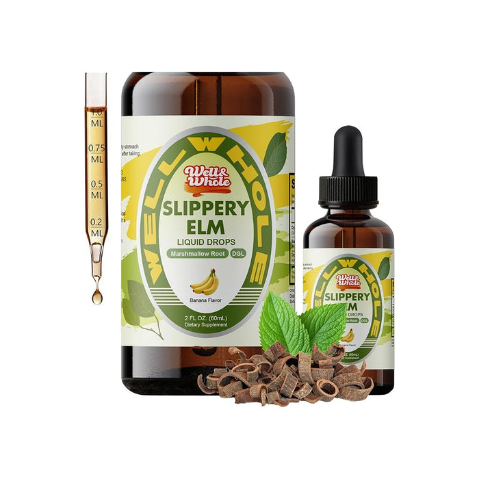 Slippery Elm Liquid Drops for Women | Marshmallow Root & DGL Licorice