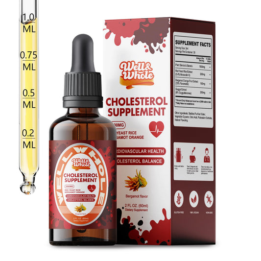 GetWellWhole heart and lipid support liquid drops bottle with a glass dropper