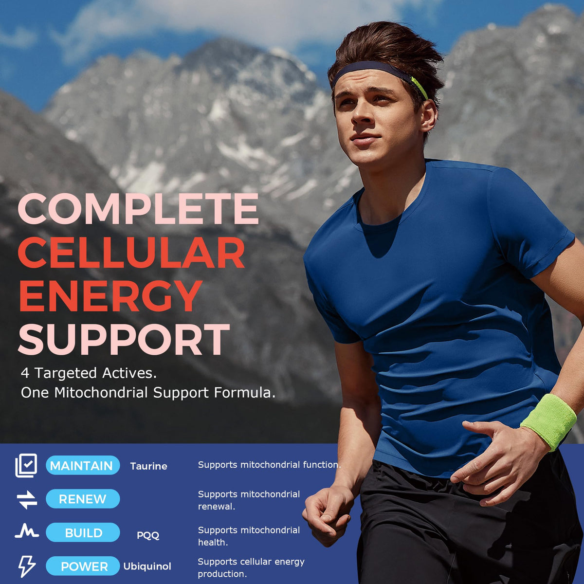Taurine Gummies with Ubiquinol CoQ10 & PQQ, Sugar Free, 60 Cts